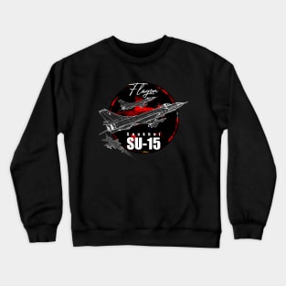 Sukhoi SU-15 Vintage Soviet Union fighterjet Crewneck Sweatshirt